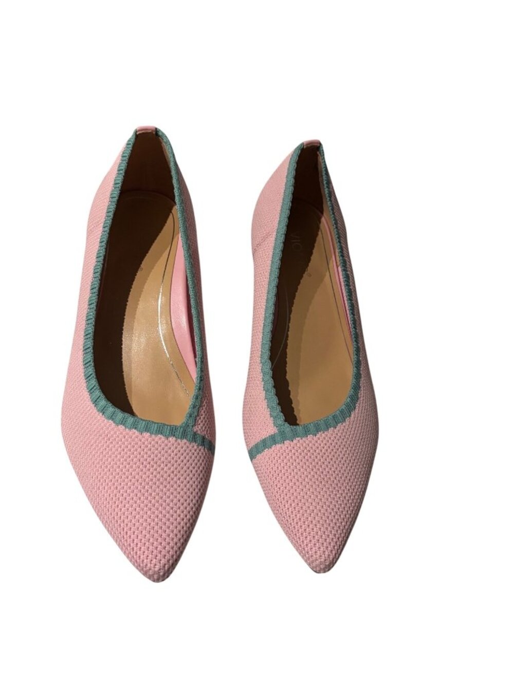 Vionic Womens Dahlia Pointed Toe Flats Pink & Green Size 9